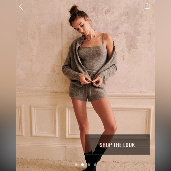 Sézane wool grey Cesar shorts - Picture 2 of 2